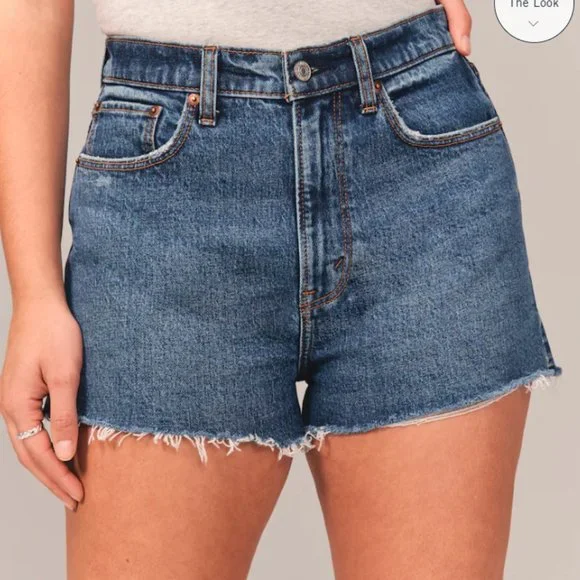 Abercrombie Fitch Curve Love High Rise Mom Shorts